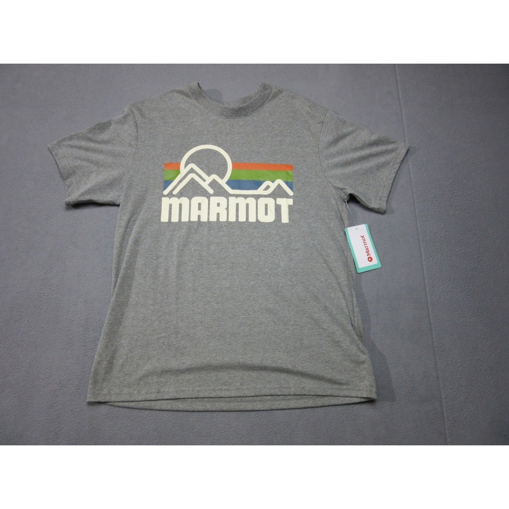 Marmot Shirt Mens Med Gray Coastal Tee New Mountain Graphic Short Sleeve